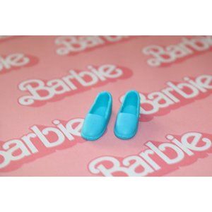 VTG 1990's MATTEL BARBIE | SKIPPER AQUA BLUE FLAT SLIP-ON SHOES PLASTIC